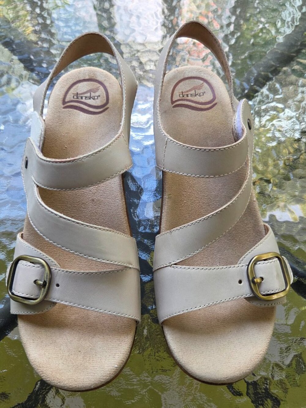 Dansko Shari Cream Sandals - Size 38